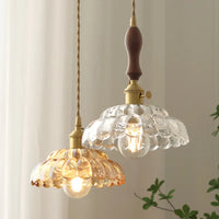 Lustre en verre vintage