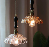 Lustre en verre vintage