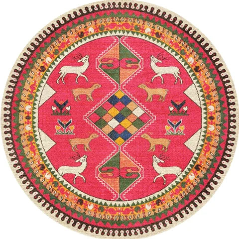 Tapis rond vintage