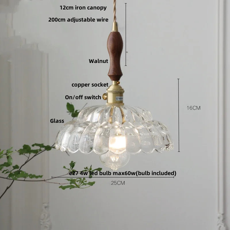 Lustre en verre vintage