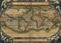 Affiche carte du monde