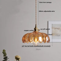 Lustre en verre vintage