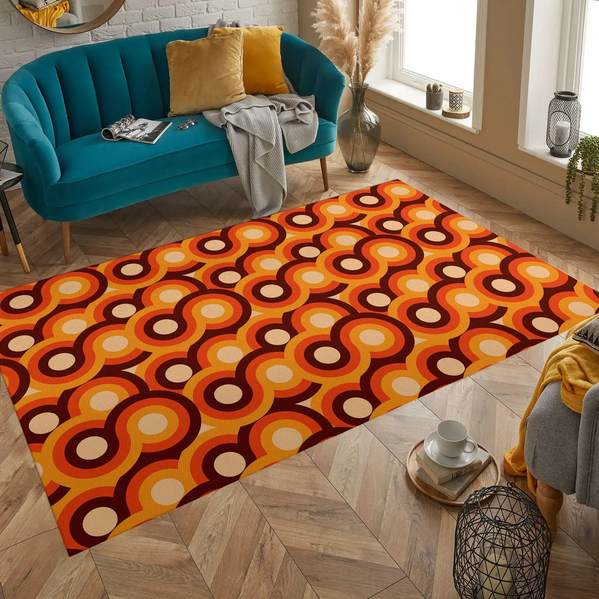 Tapis orange vintage