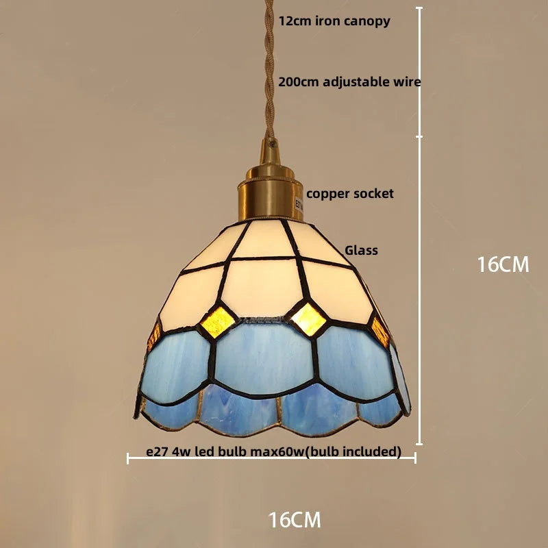 Suspension en verre coloré