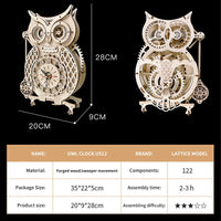 Horloge murale hibou