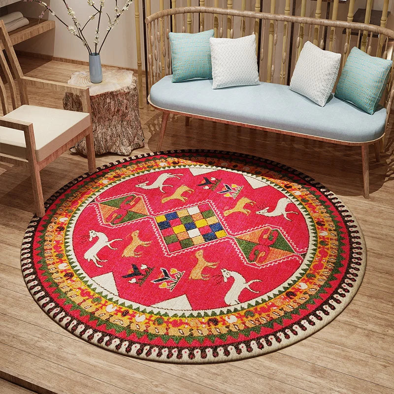 Tapis rond vintage