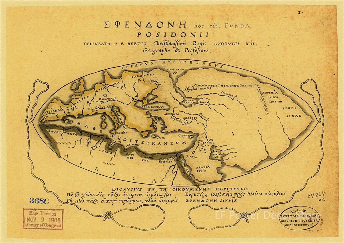 Affiche carte du monde