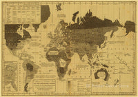 Affiche carte du monde