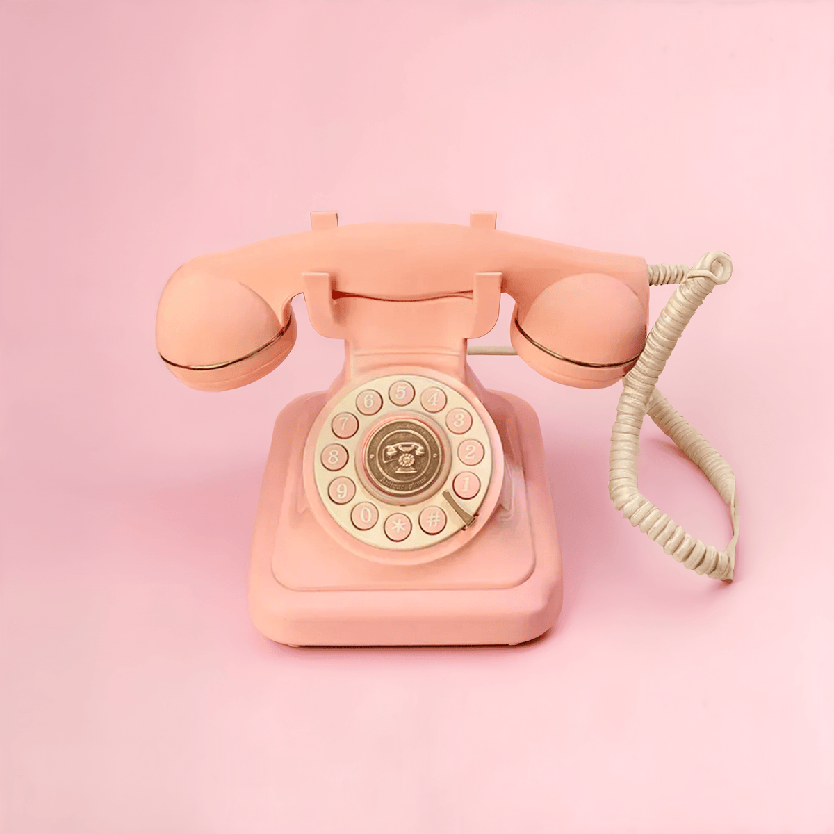 Téléphone à cadran rose