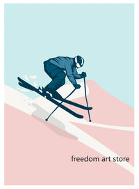 Affiche ski vintage - Style 11