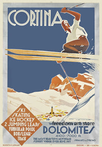 Affiche ski vintage - Style 6