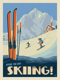 Affiche ski vintage - Style 8