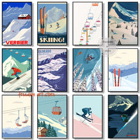 Affiches ski vintage