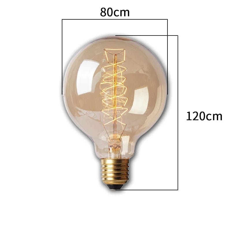 Ampoule vintage ronde E27 filament spirale