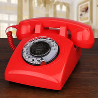 Téléphone fixe vintage compatible box Rouge